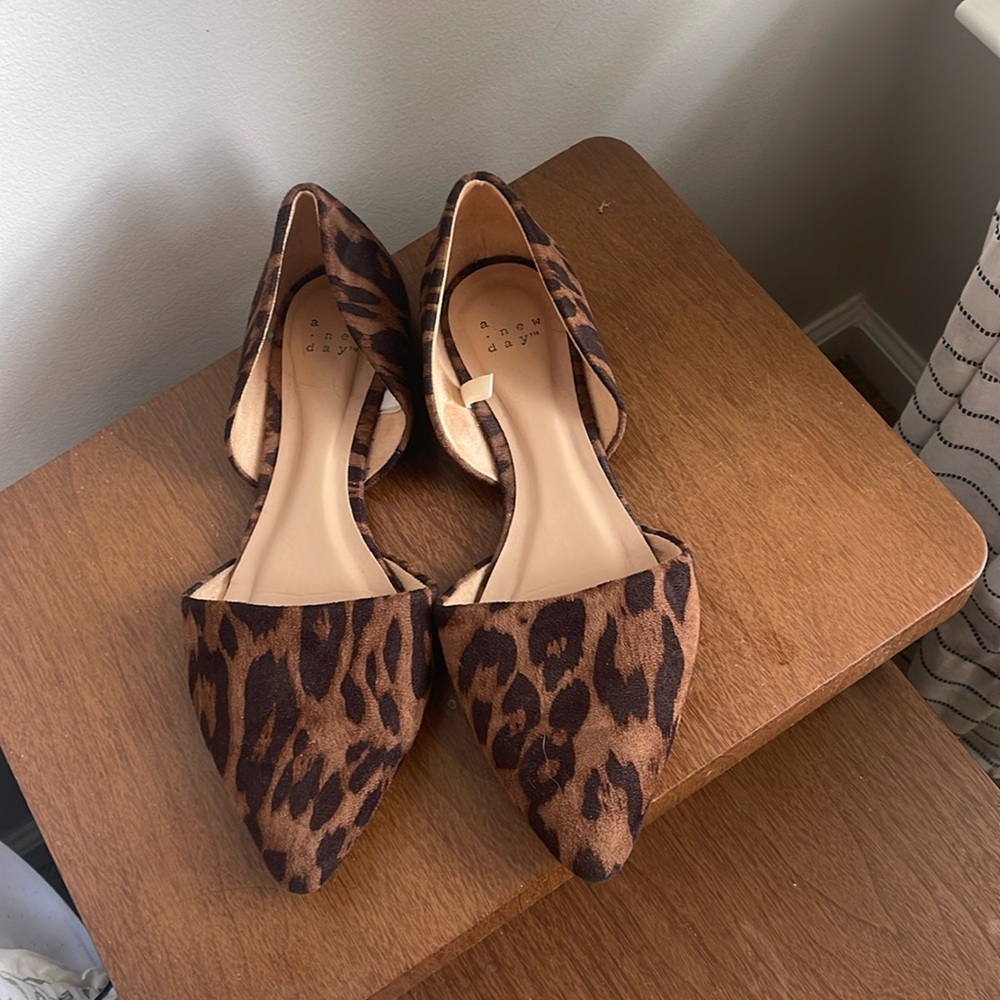 A New Day Cheetah Print Ballet Flats - Size 9